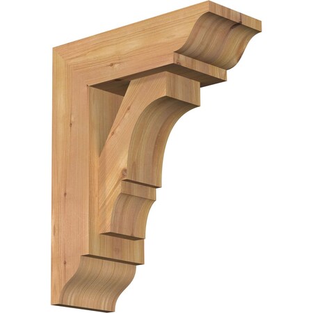 Ekena Millwork Balboa Traditional Smooth Bracket w/ Offset Brace, Western Red Cedar, 5 1/2"W x 14"D x 18"H BKT0604X14X18BOA01SWR